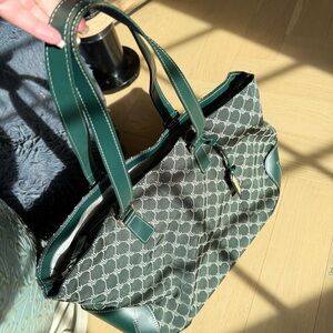 Ralph Lauren Lauren Hunter Green Patterned Tote Bag Excellent condition